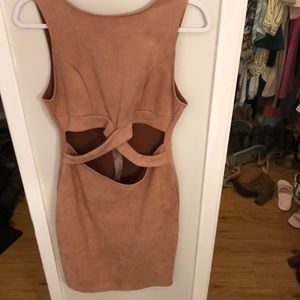 Boutique Brand Suede Cutout dress